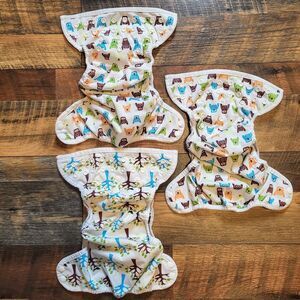 Thirsties One Size Pocket Diapers Lot of 3 Snap Closure